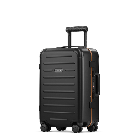 Black Carry-On Closet medium suitcase — compact travel luggage with minimalist style